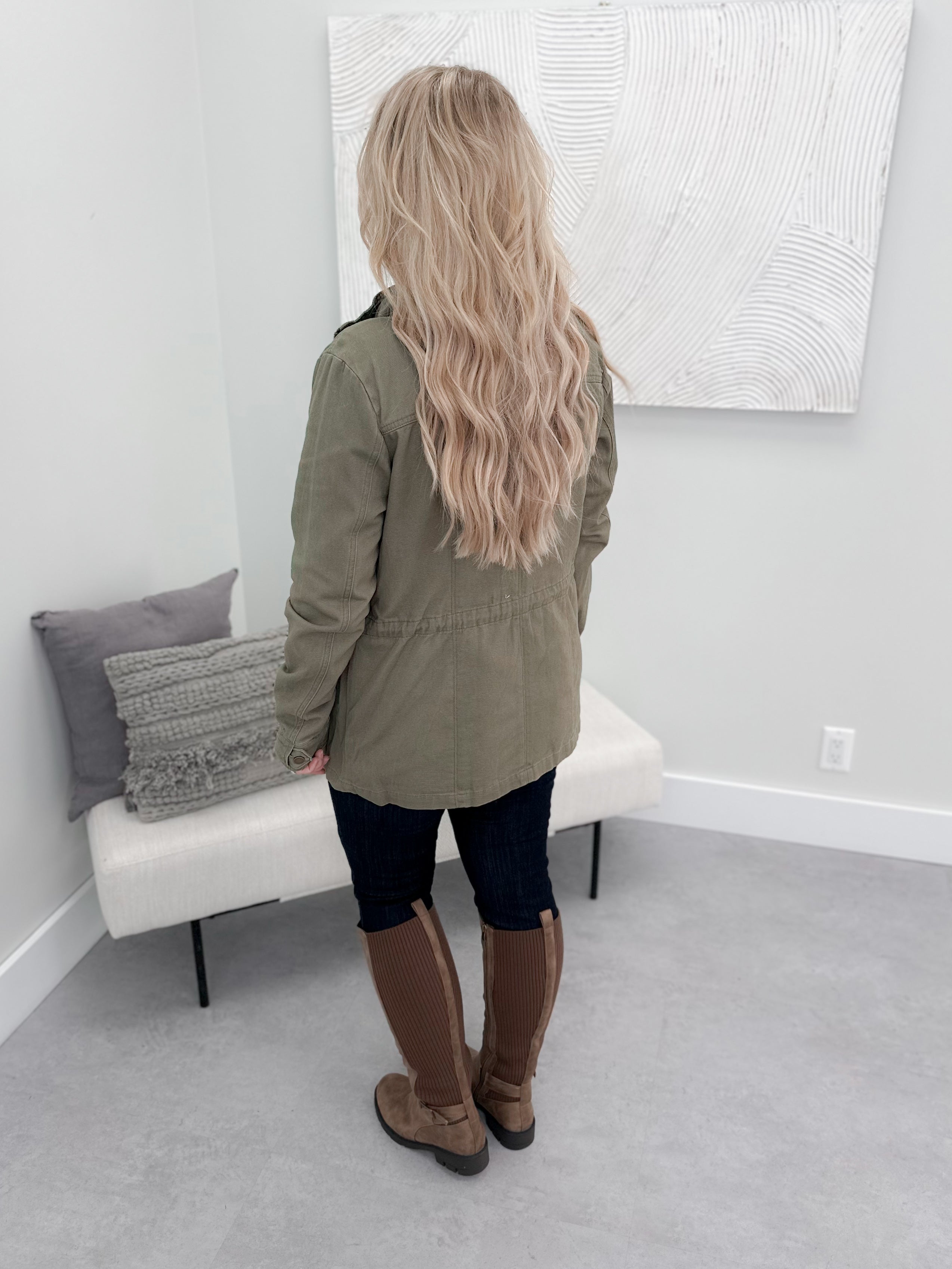 Bronwyn Cargo Jacket in Olive