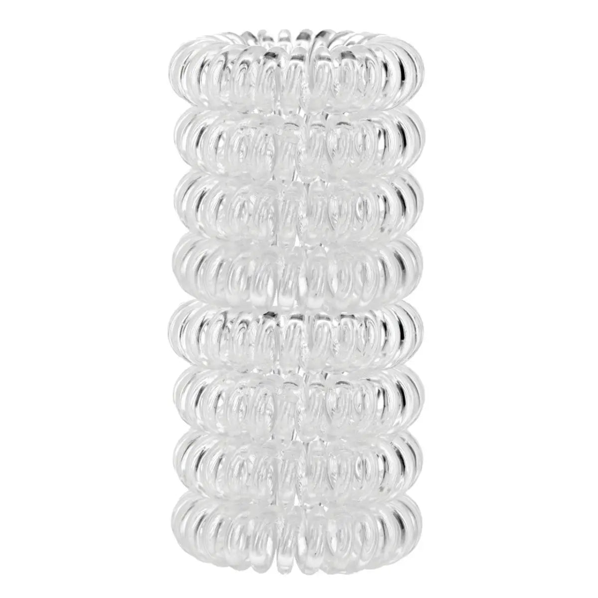 Kitsch Spiral Hair Ties 8 Pack in Clear