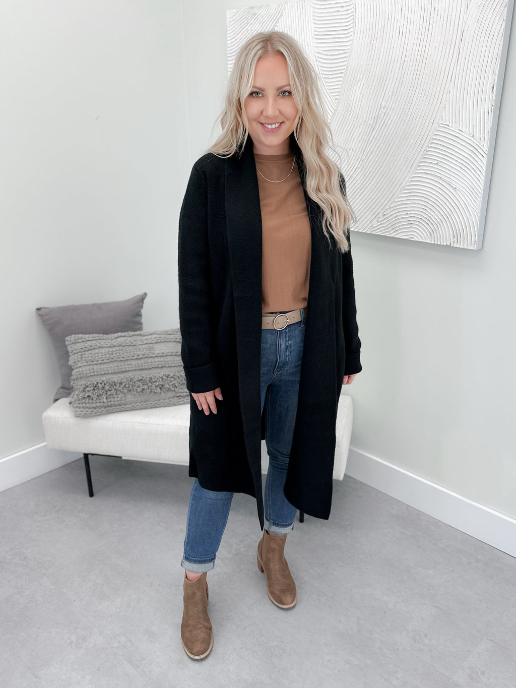 Celeste Coatigan in Black