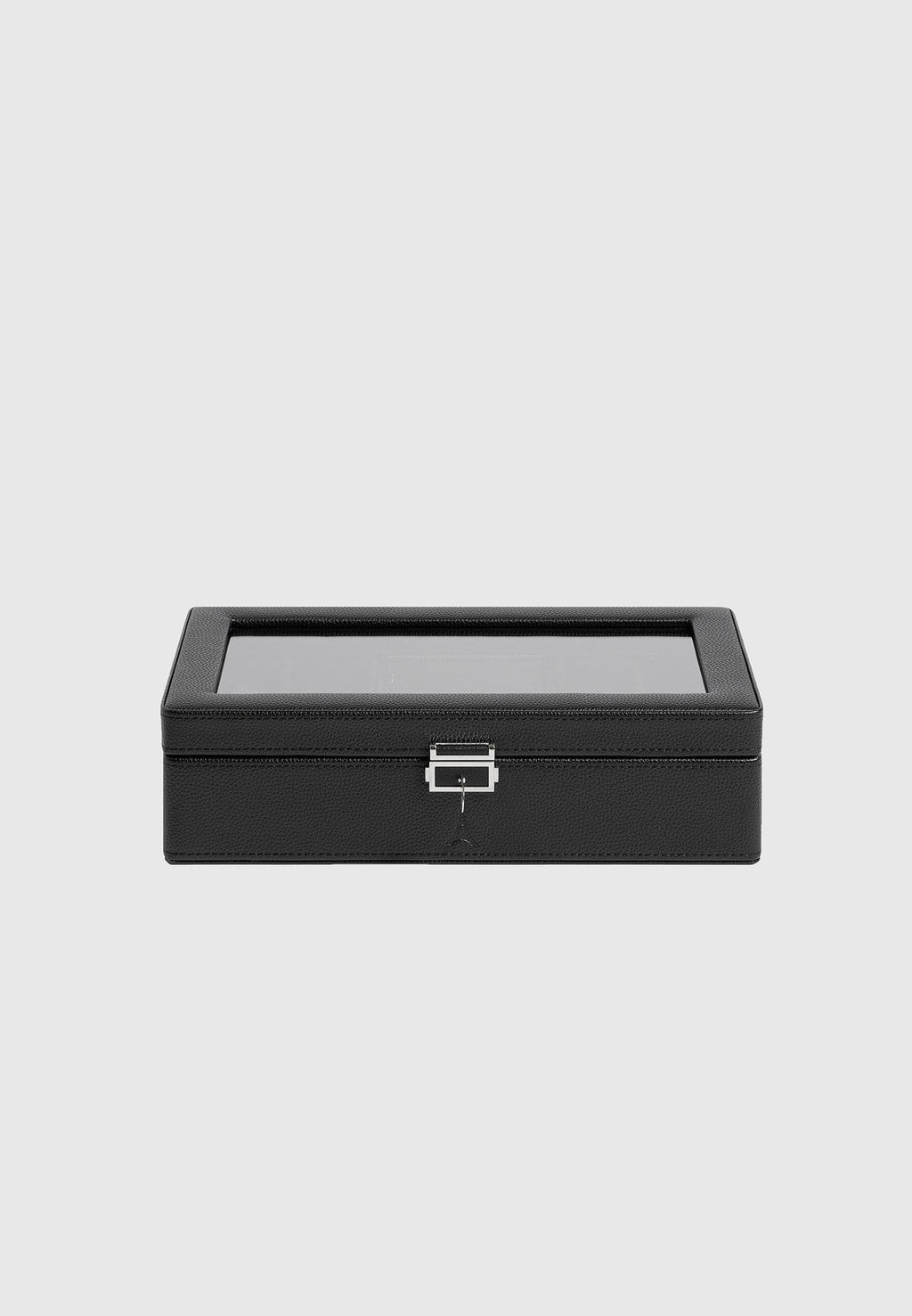 Leather Watch and Jewellery Box - Black