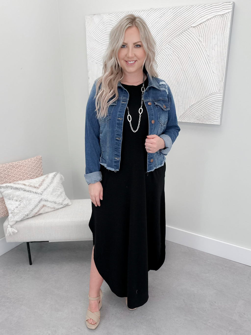 Daniella Denim Jacket in Medium Wash - Size Small