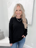 Laurence Pocket Sweater in Black