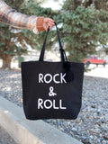 Rock & Roll Oversized Tote in Black