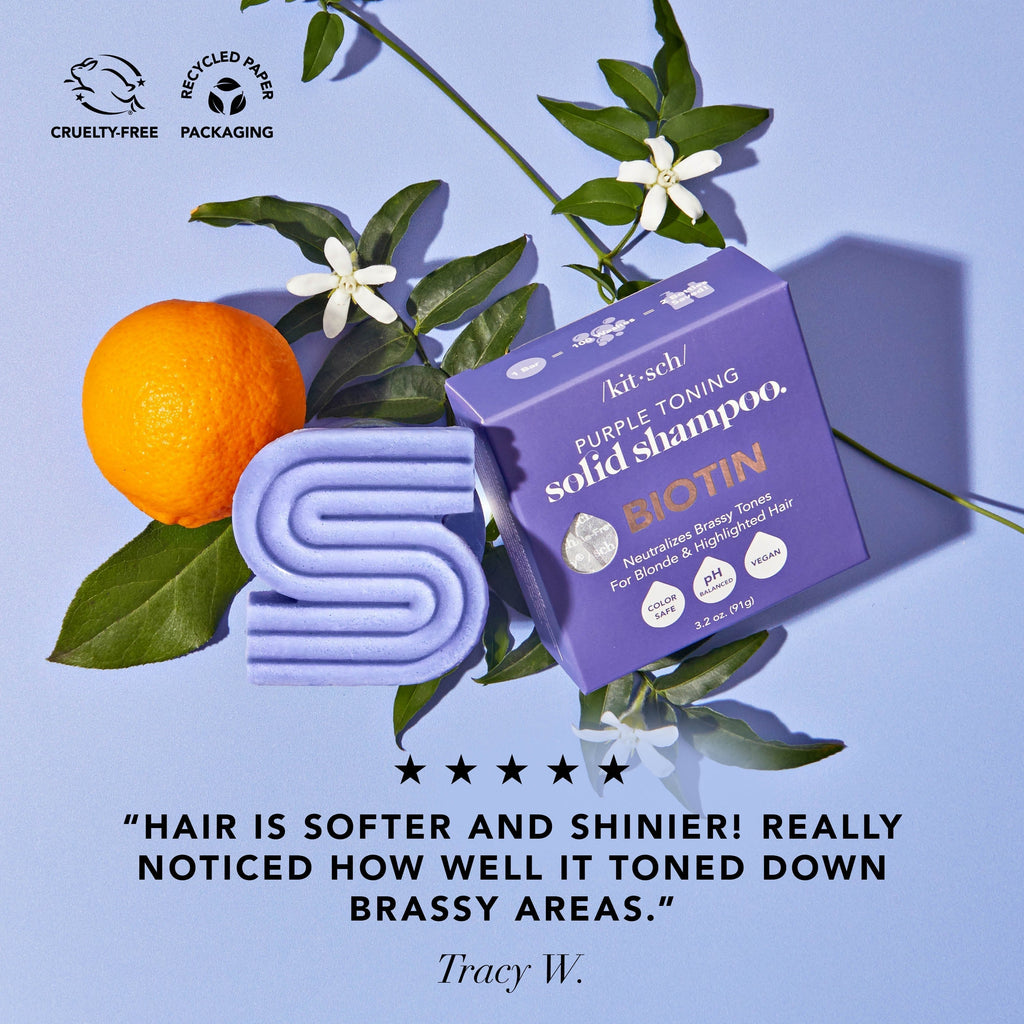 Purple Toning Solid Shampoo Bar by Kitsch