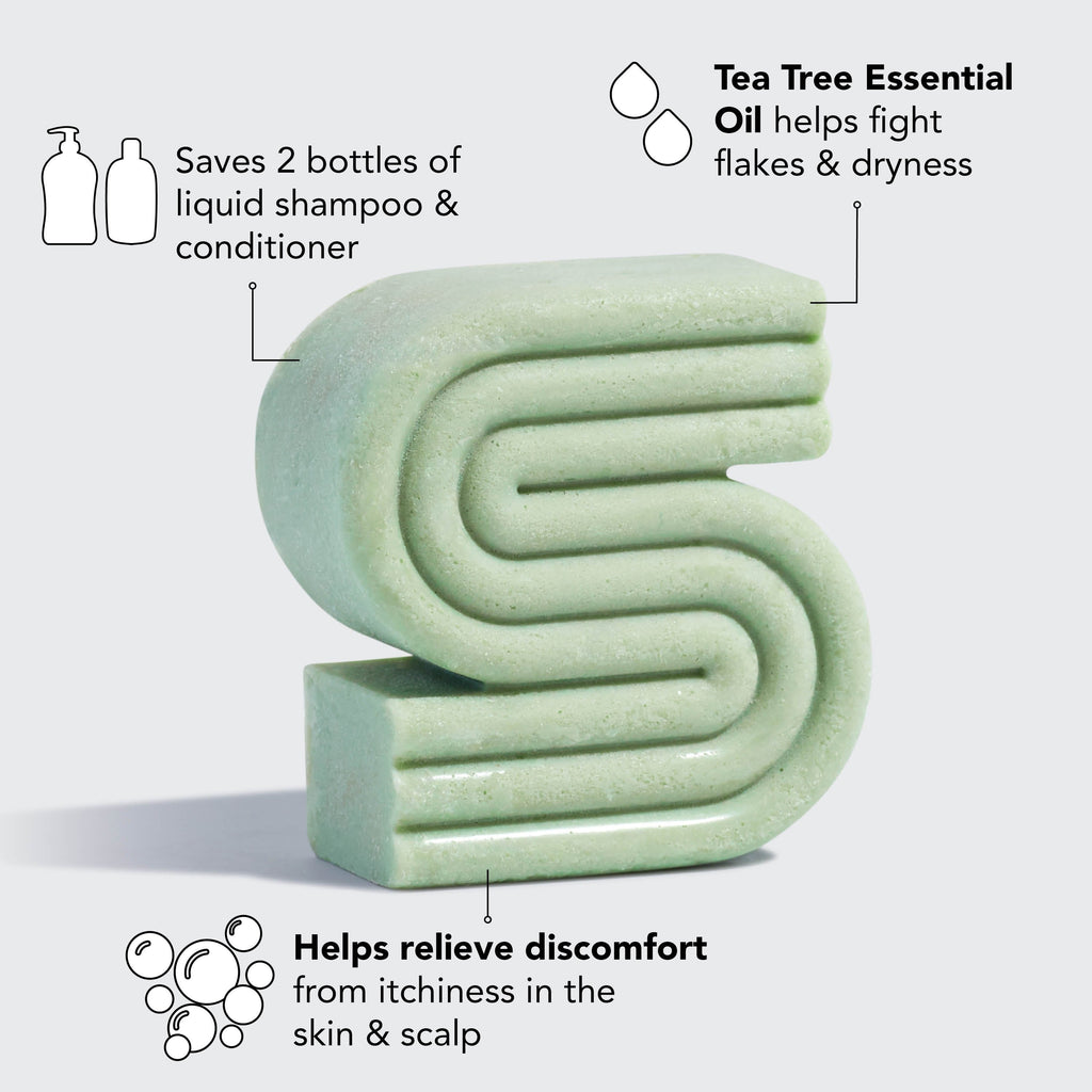 Tea Tree + Mint Clarifying Shampoo Bar by Kitsch