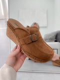 Just Precious Mule in Tabacco Suede