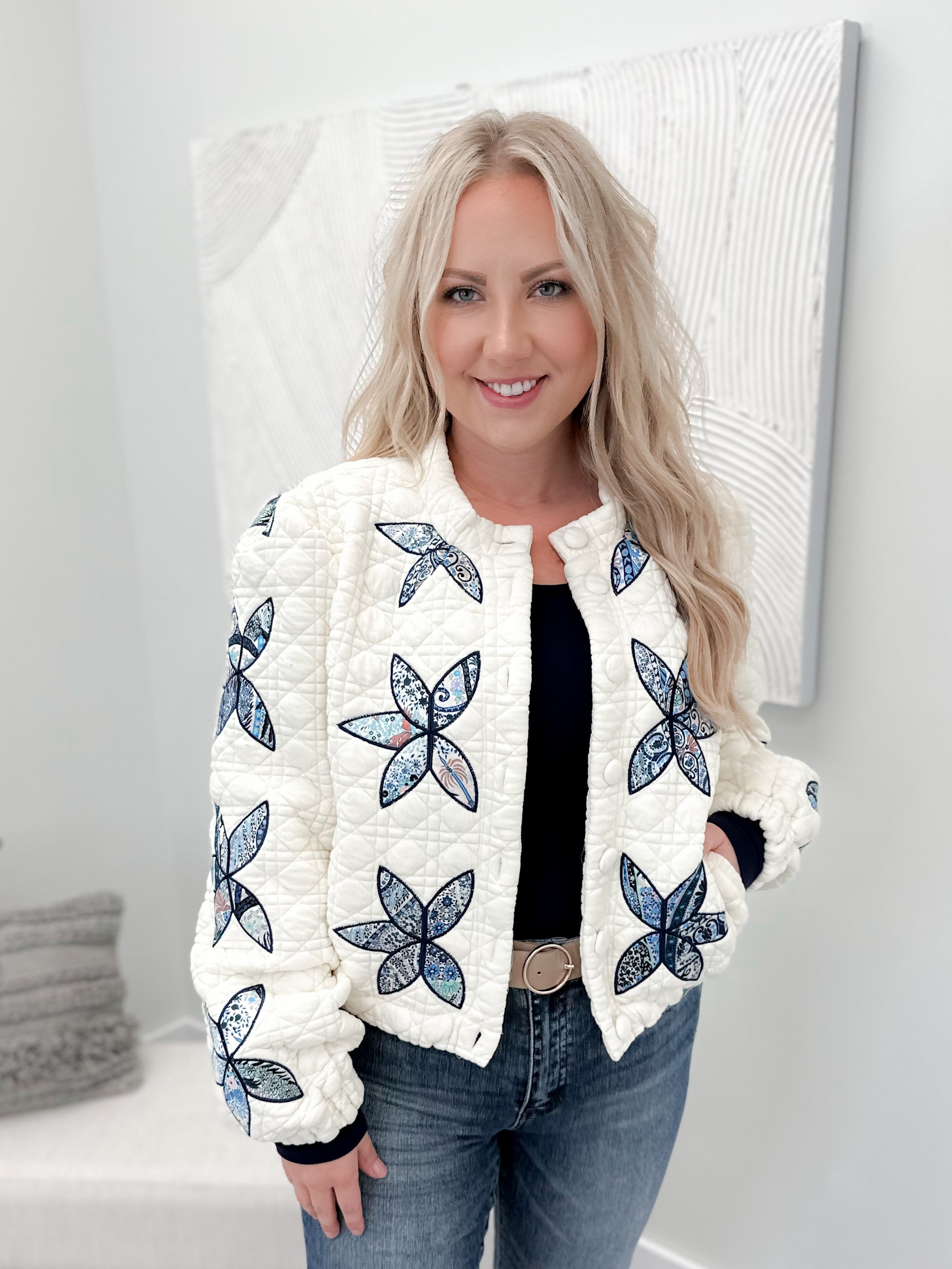 Kendra Quilted Jacket in Ivory