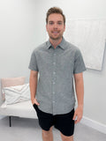 Jeffery Mens Button Up in Grey