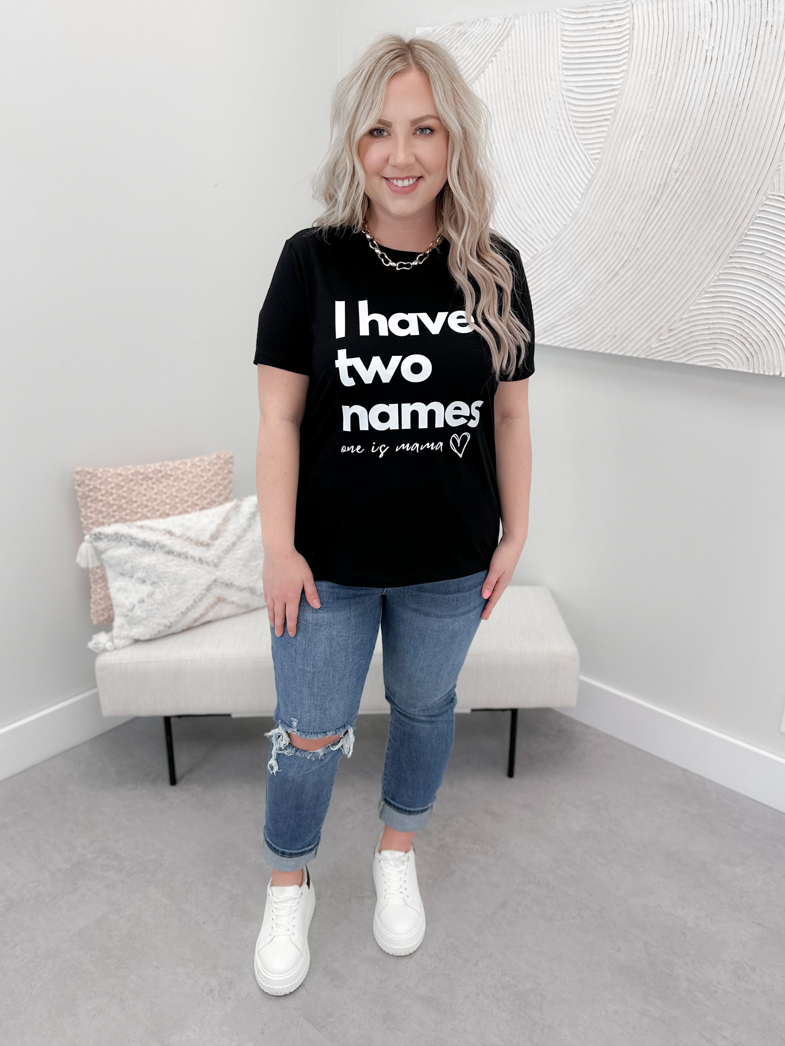 Mama is My Name Tee in Black by Ash + Antler