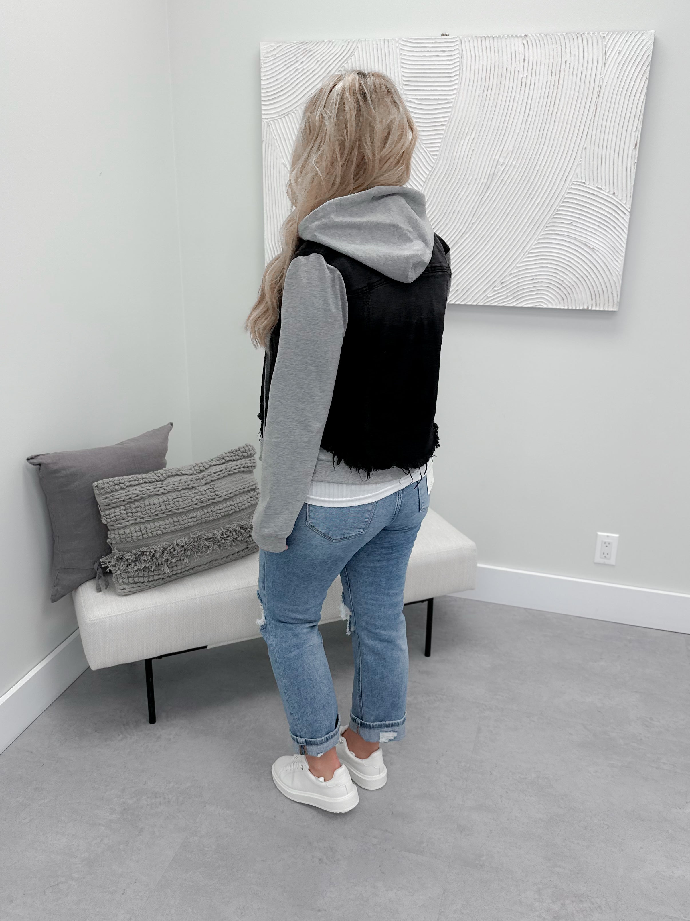 Brinley Hooded Denim Jacket