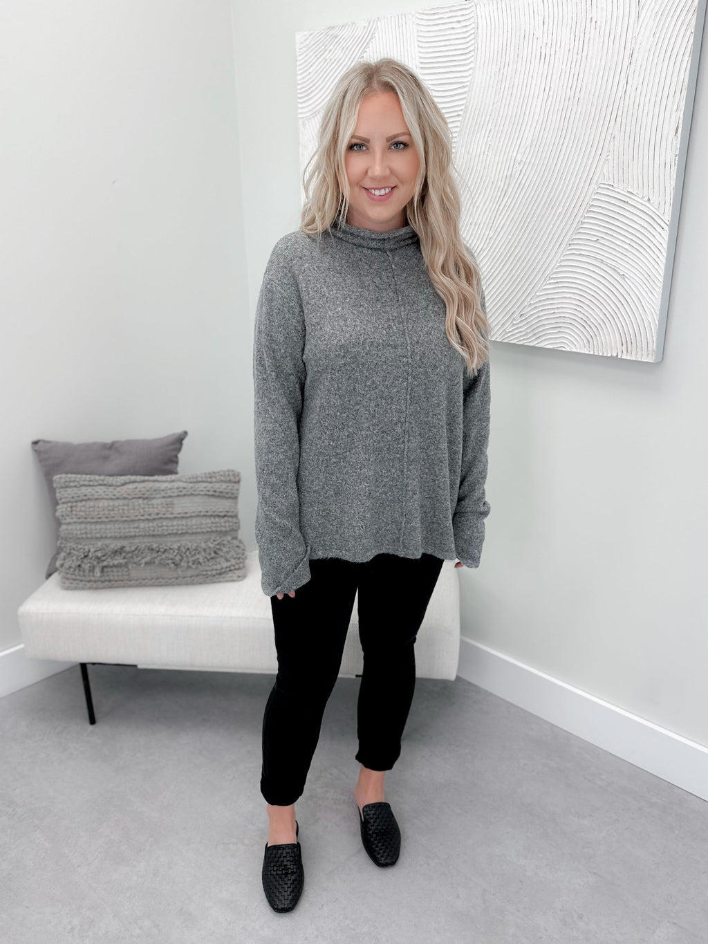 Nev Sweater in Charcoal