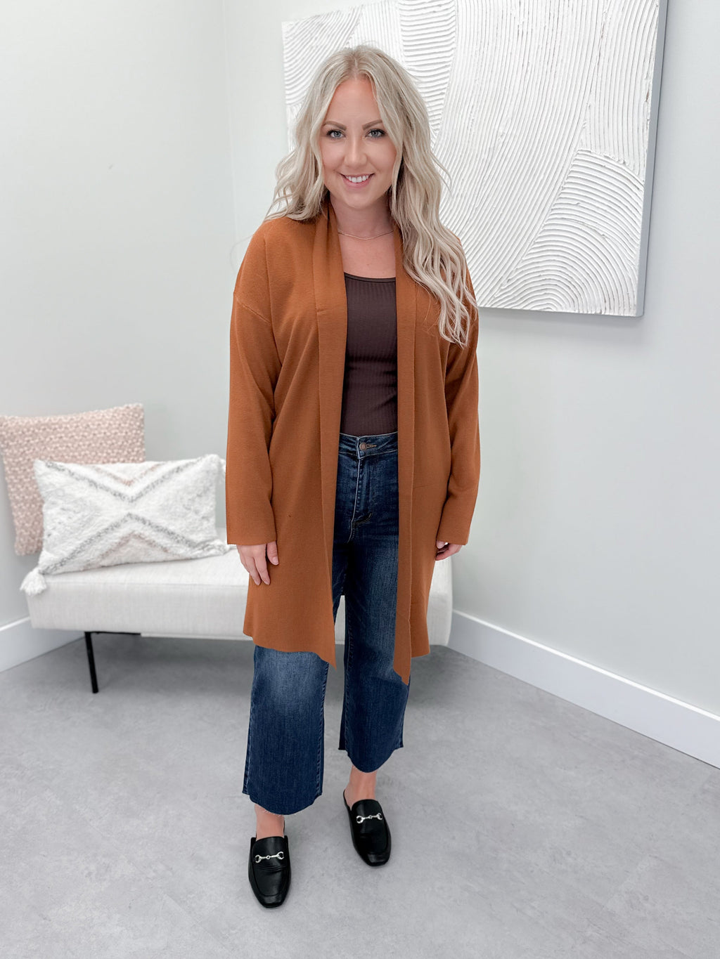 Taos Cardigan in Camel