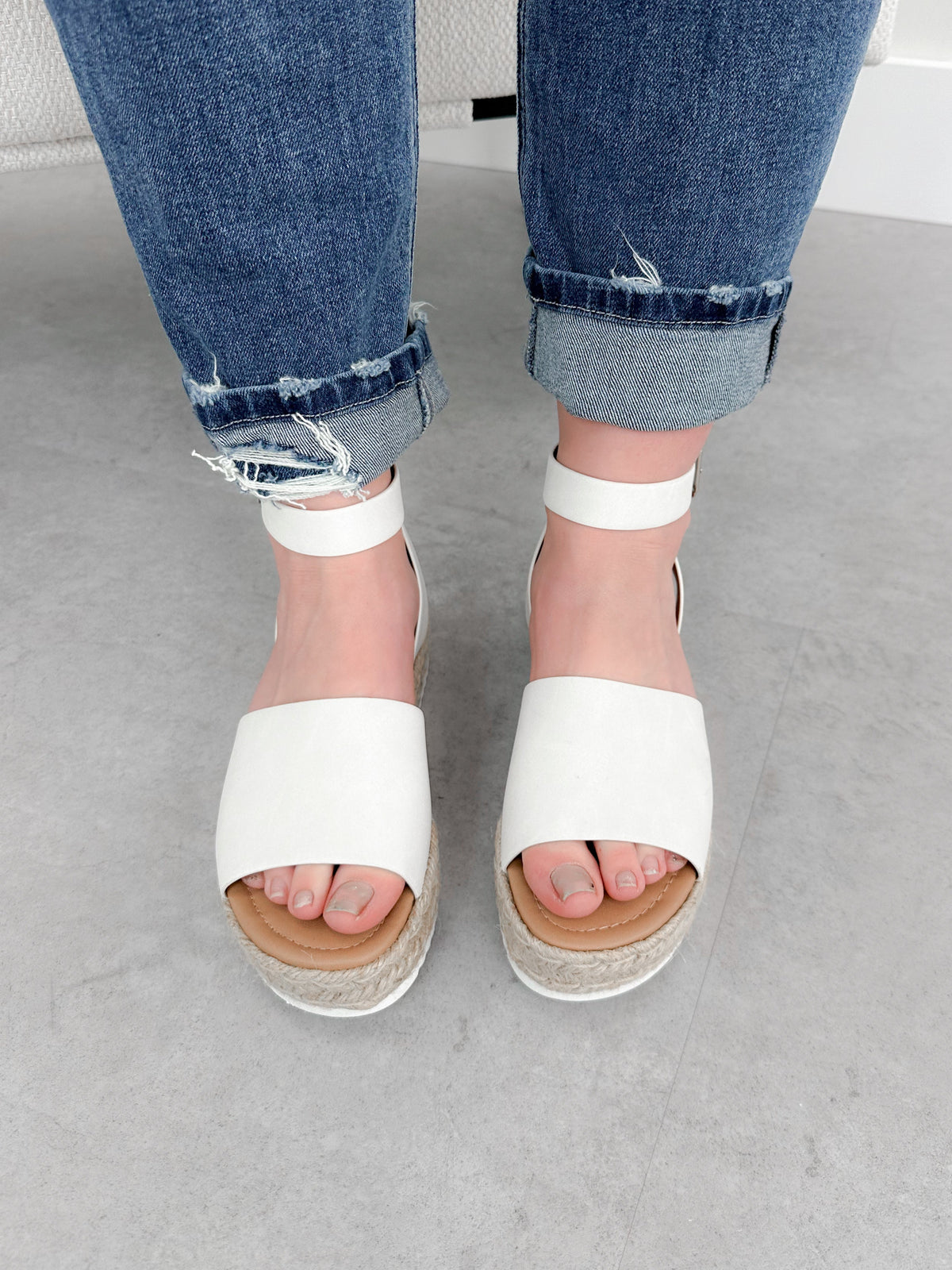 Runway Platform Sandals in Coconut