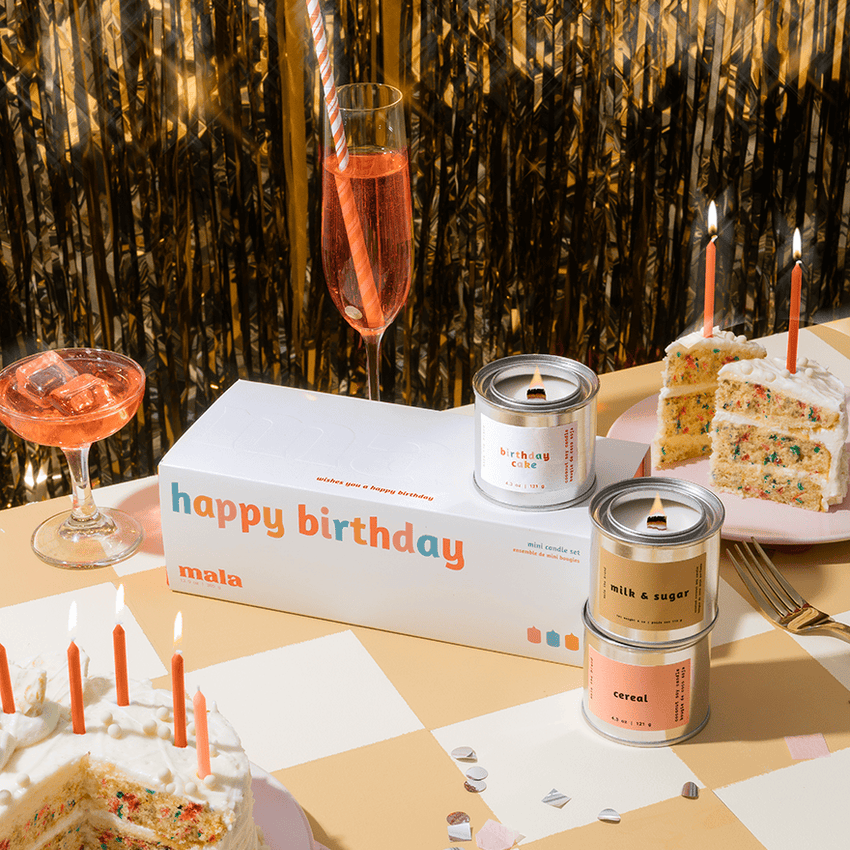 Happy Birthday Gift Set {  Mini Candles }