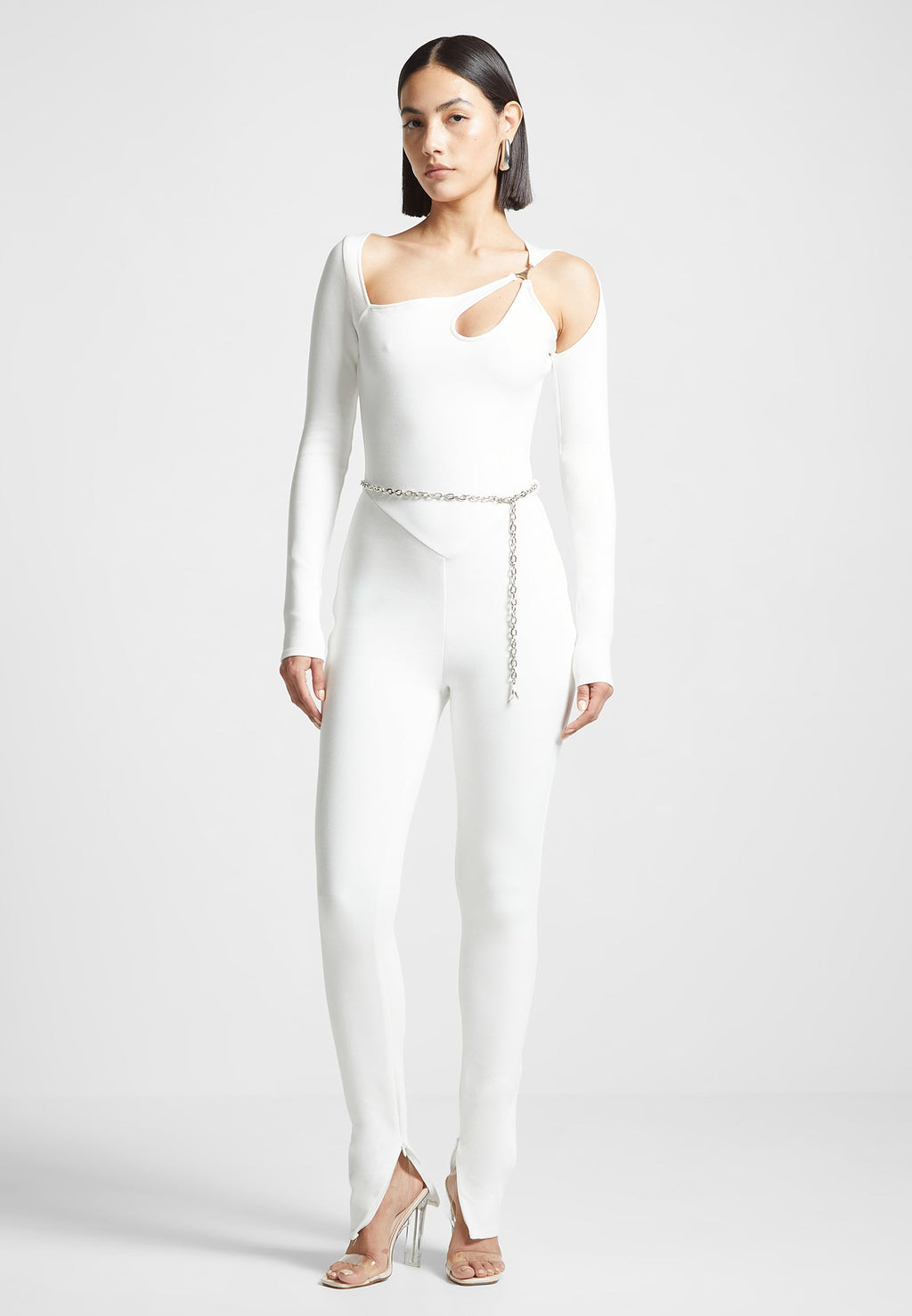 Eiffel Chain Detail Jumpsuit - Off White