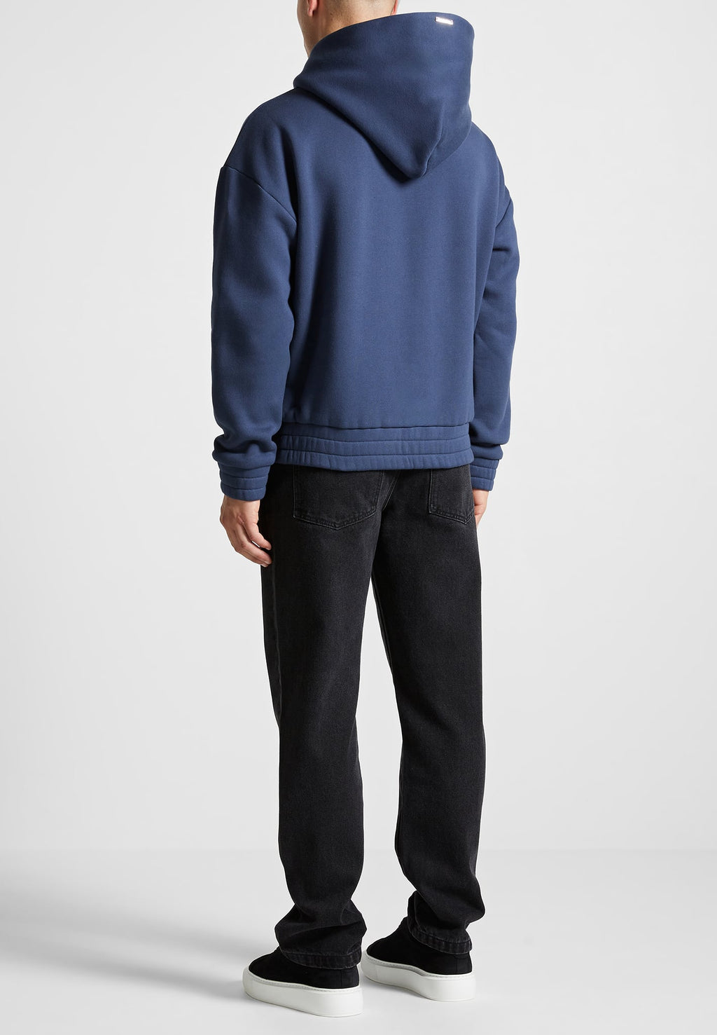 Éternel Eiffel Embossed Hoodie - Airforce Blue