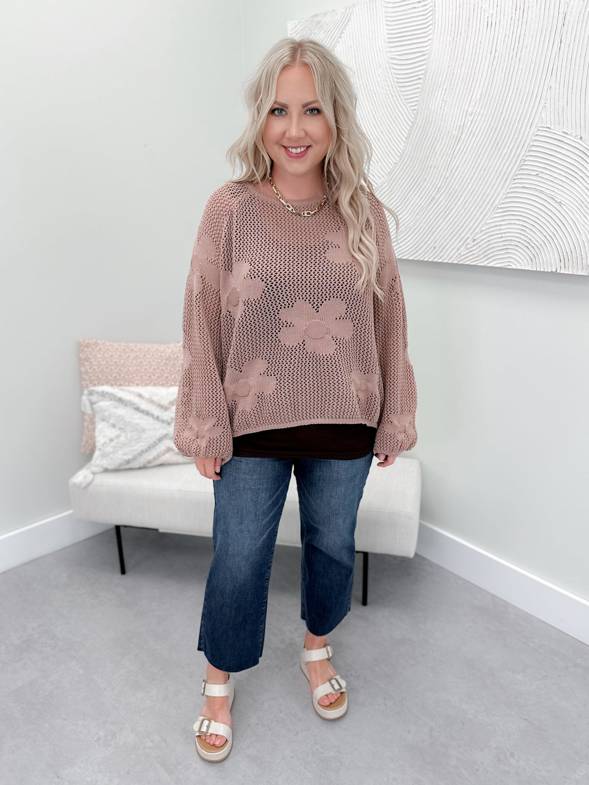 Dew Sweater in Dusty Rose