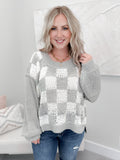 Check it Out Sweater in Grey by Pol