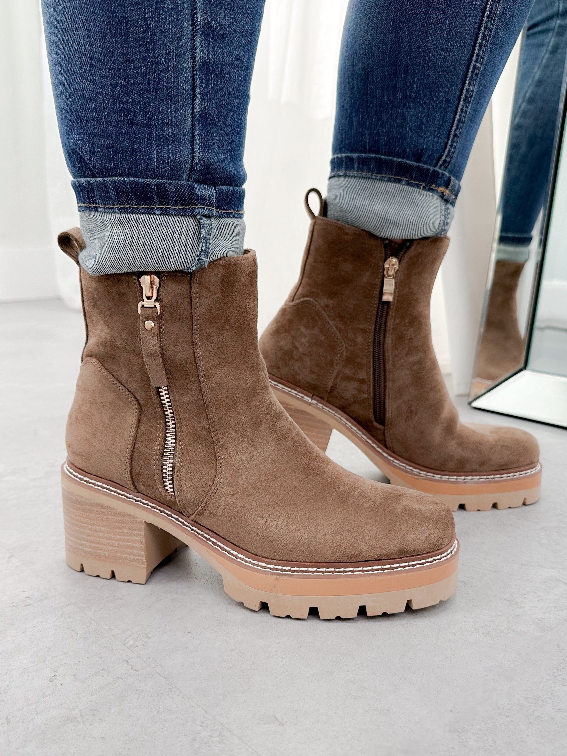 Up To No Good Boot Saddle Suede