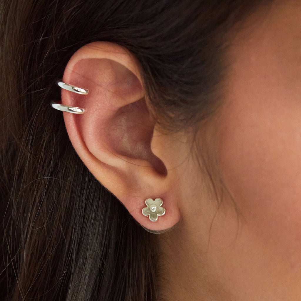 Fleur Mix and Match Earring Set in Silver