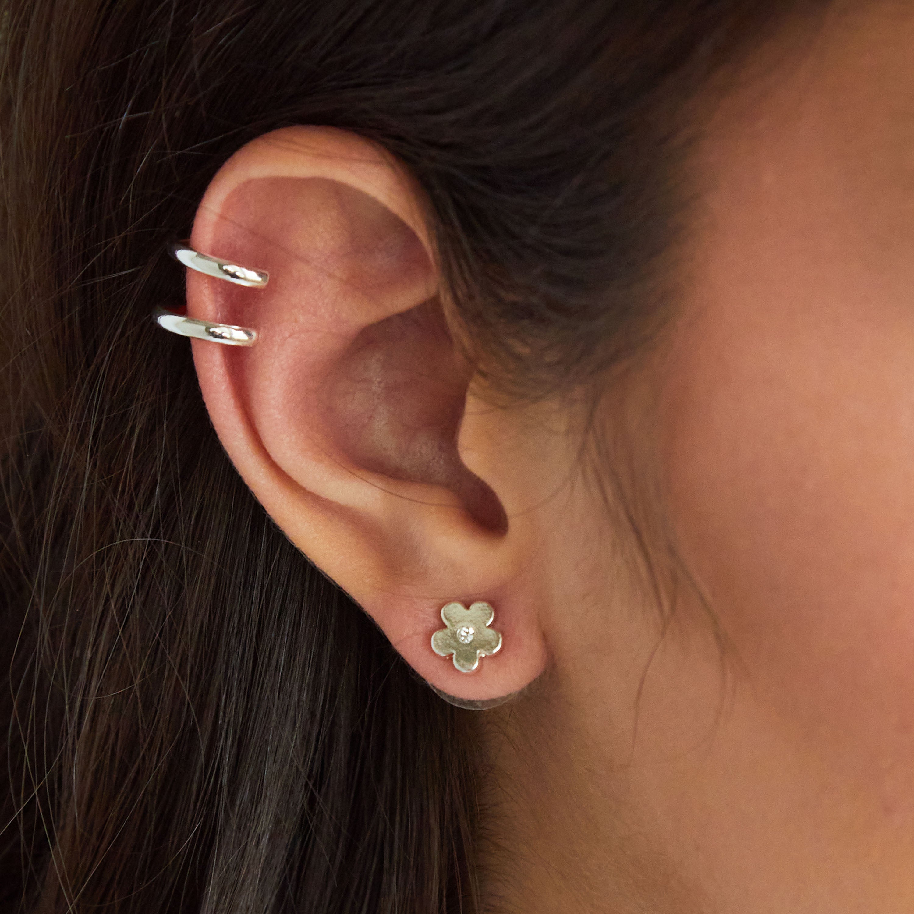 Fleur Mix and Match Earring Set in Silver