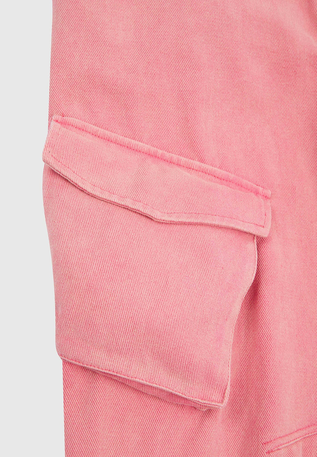High Waisted Cargo Pants - Washed Pink