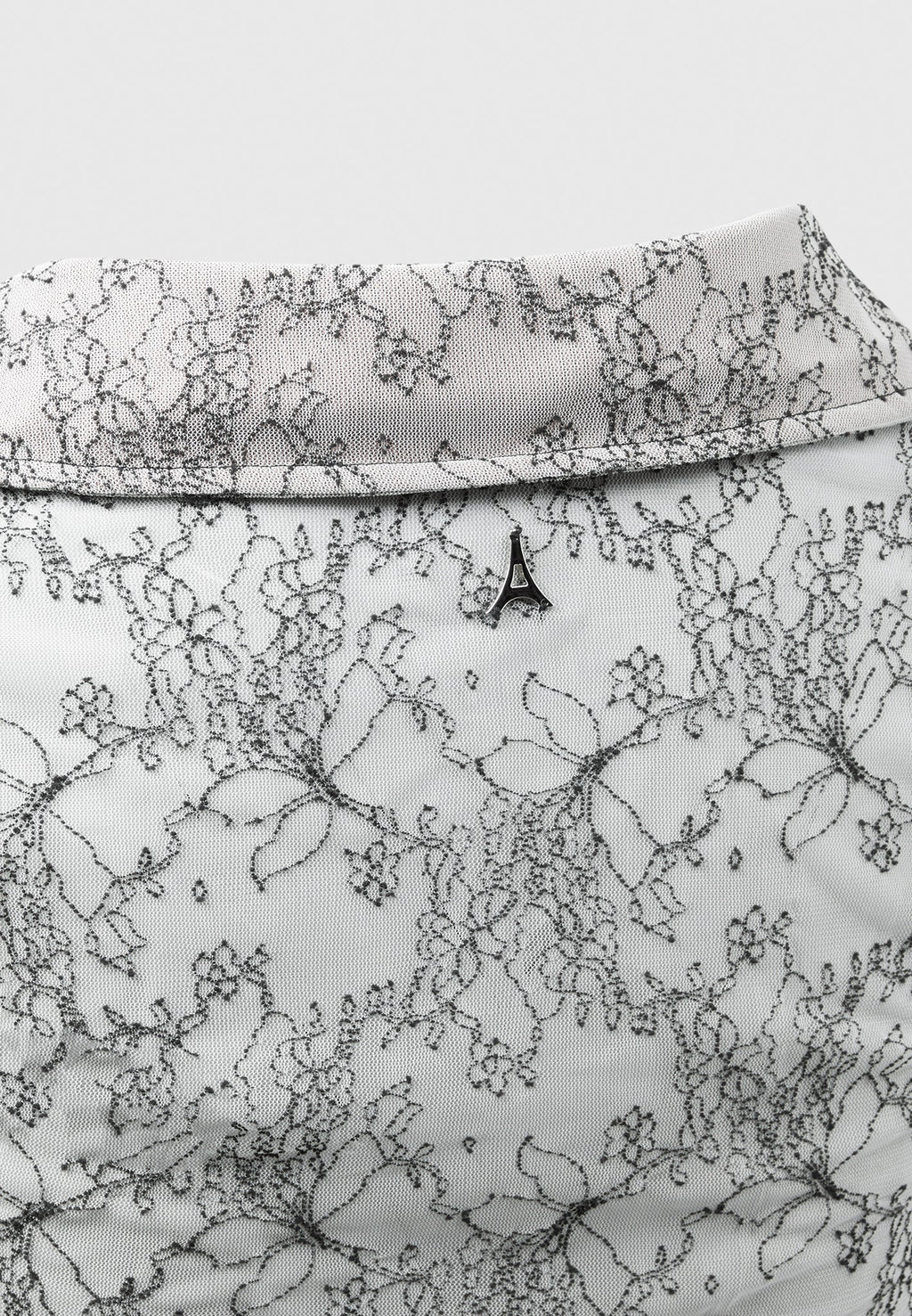 Lace Mesh Contour Shirt - Off White