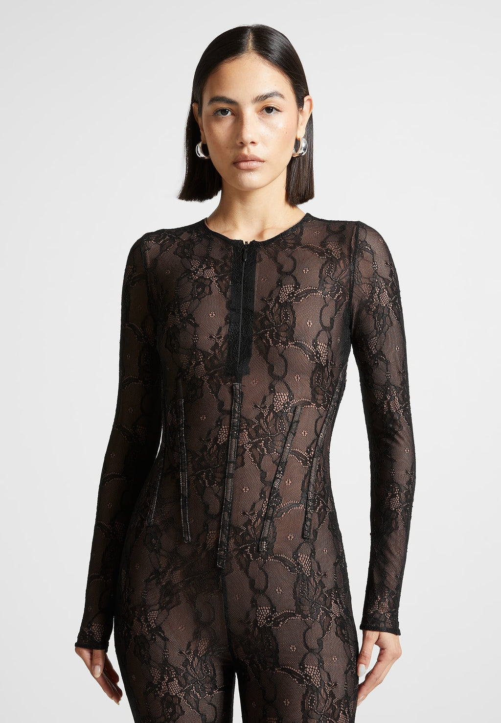 Lace Jumpsuit - Black