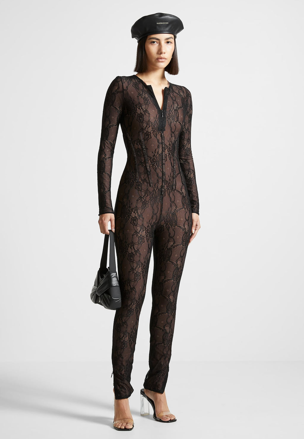 Lace Jumpsuit - Black
