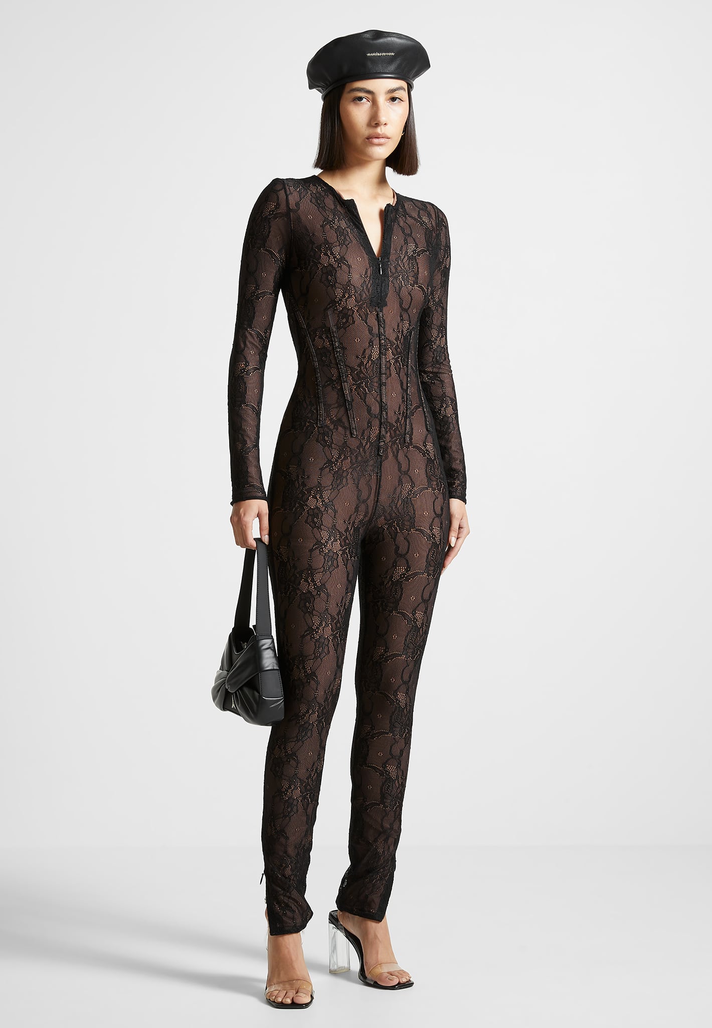 Lace Jumpsuit - Black