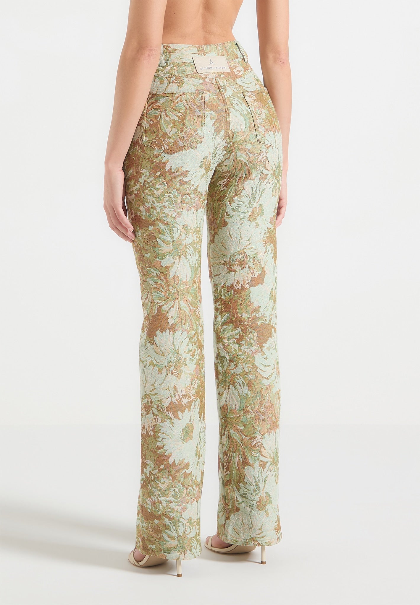 Jacquard Boyfriend Jeans - Sage