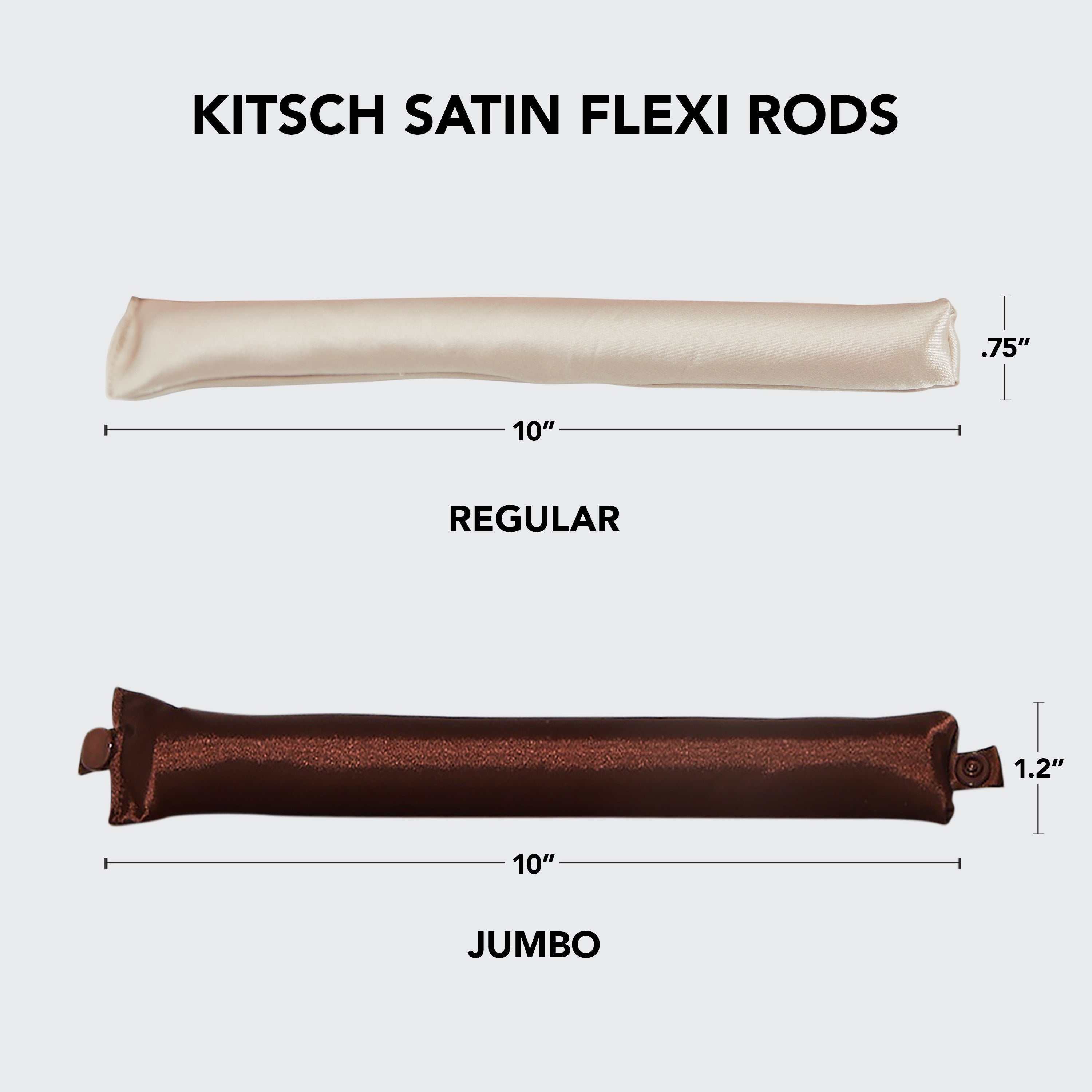 Kitsch Jumbo Satin Wrapped Flexi Rods