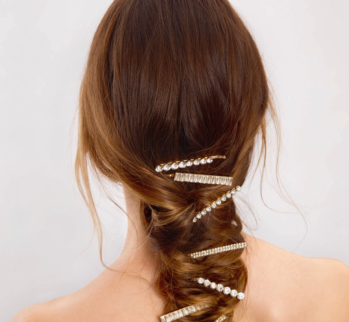 Metal Rhinestone Bobby Pin Set