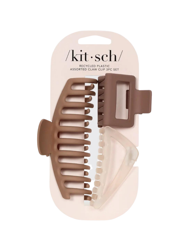 Kitsch Assorted Oversized Claw Clip 3pc Set