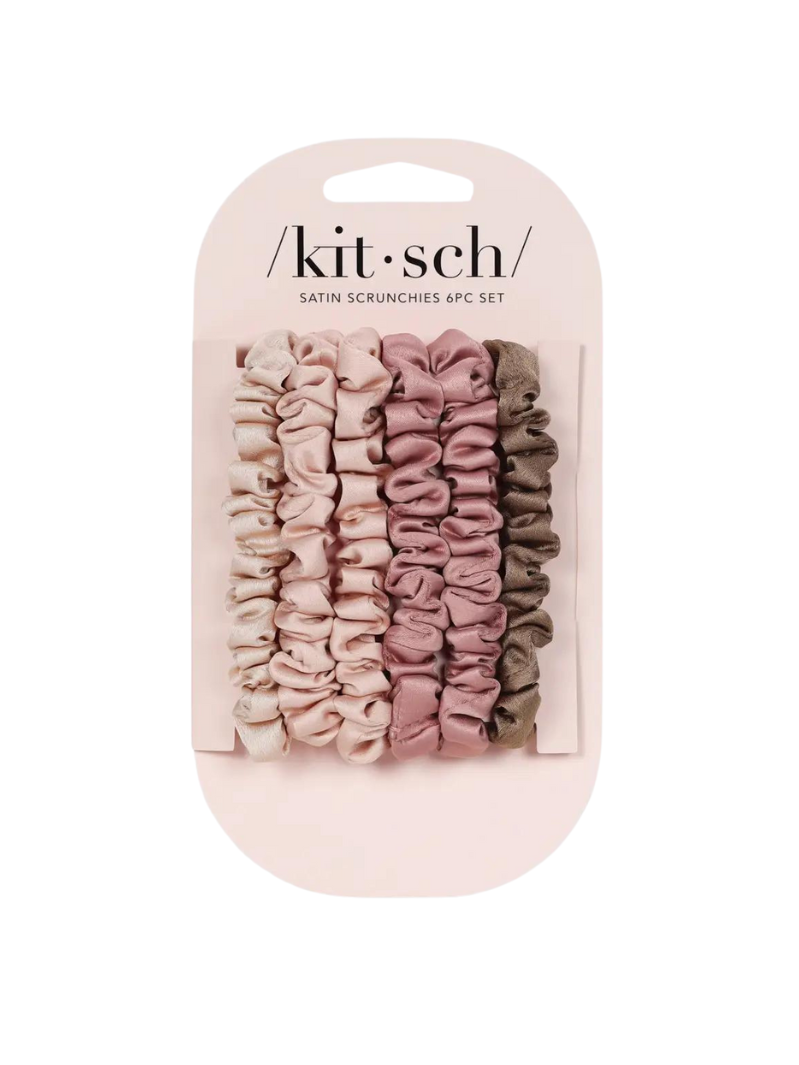 Ultra Petite Satin Scrunchies in Terracotta by Kitsch
