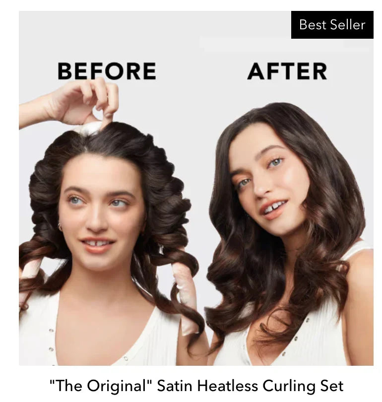 Satin Heatless Curling Set in Sunset Tie Dye by Kitsch
