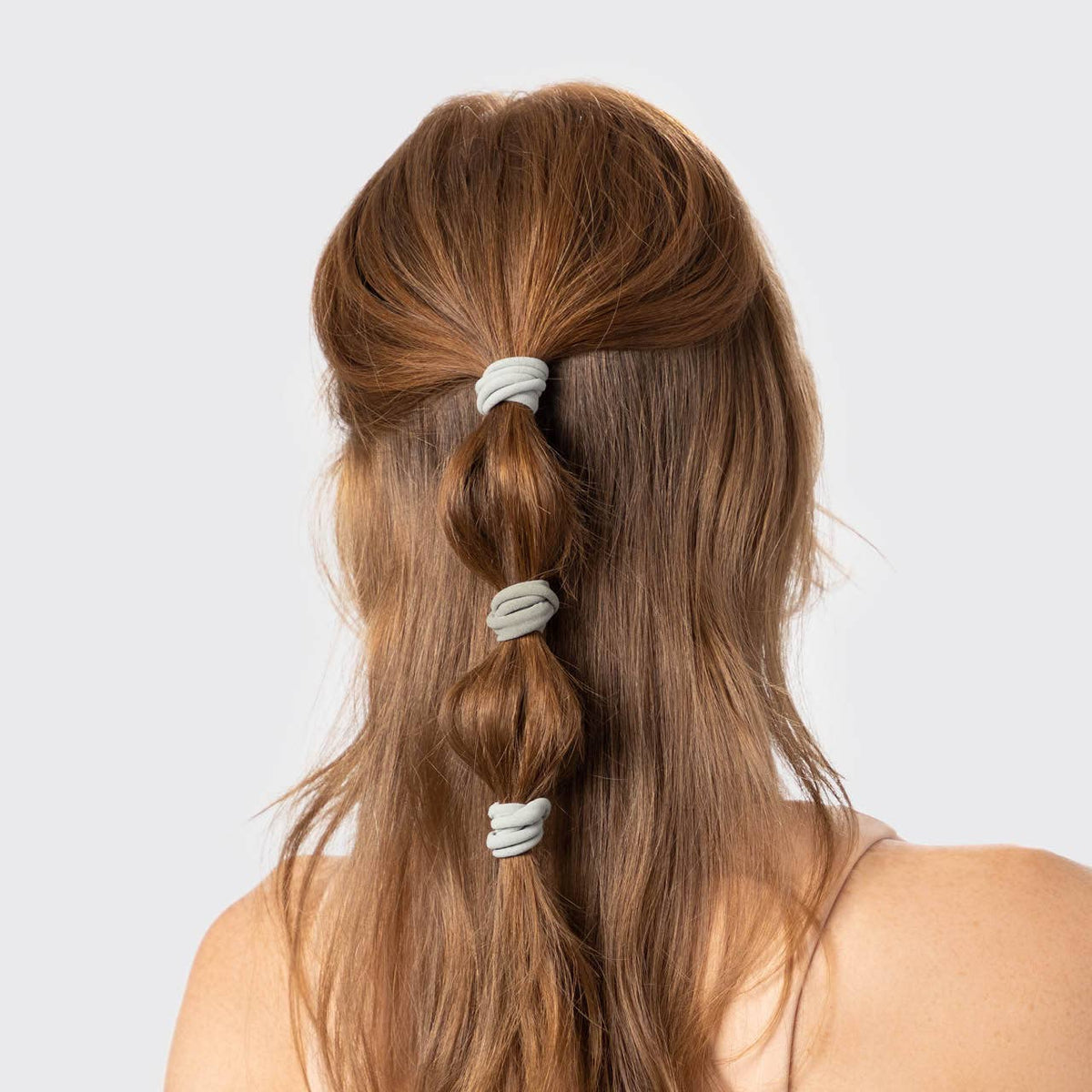 Nylon Hair Elastic Set in Eucalyptus