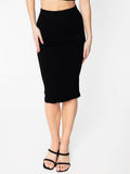 Ribbed Midi Skirt in Black by C'est Moi