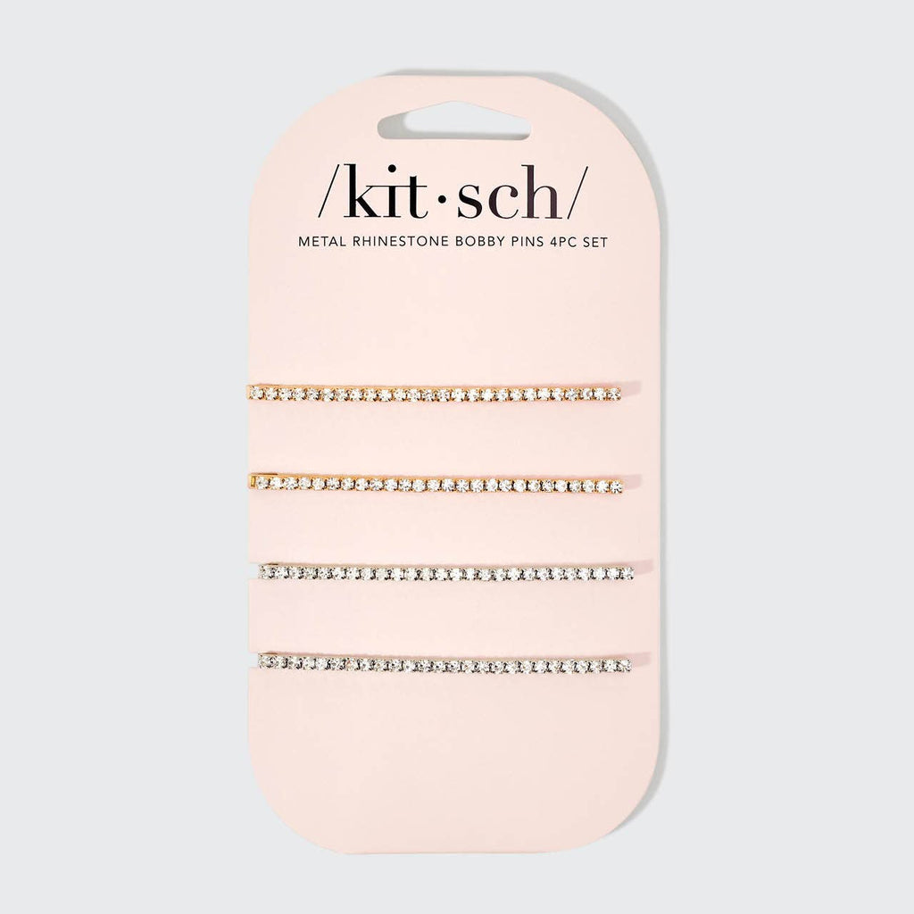 Metal Rhinestone Extra Long Bobby Pins by Kitsch