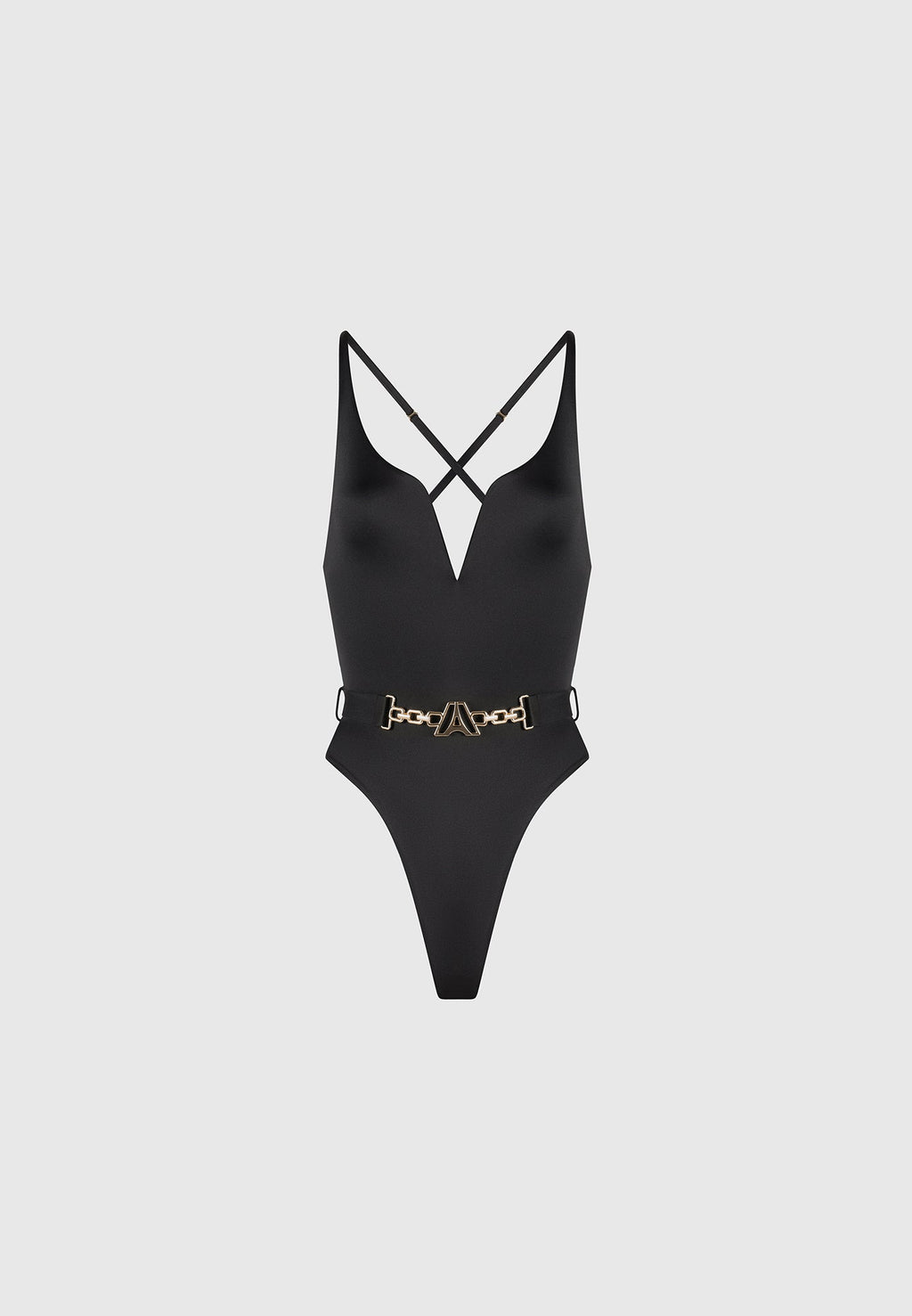 Eiffel Belted Swimsuit - Black