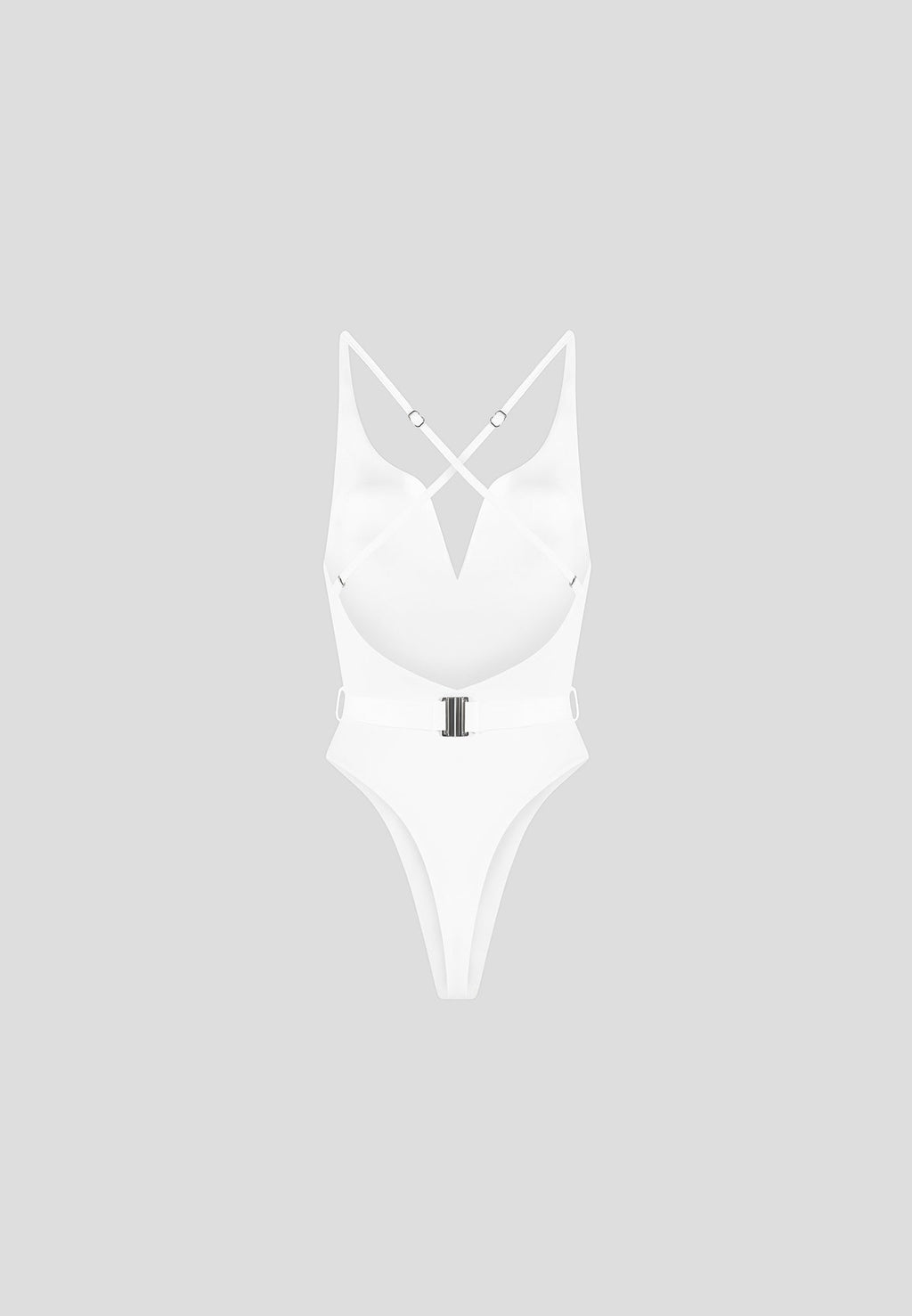 Eiffel Belted Swimsuit - Off White