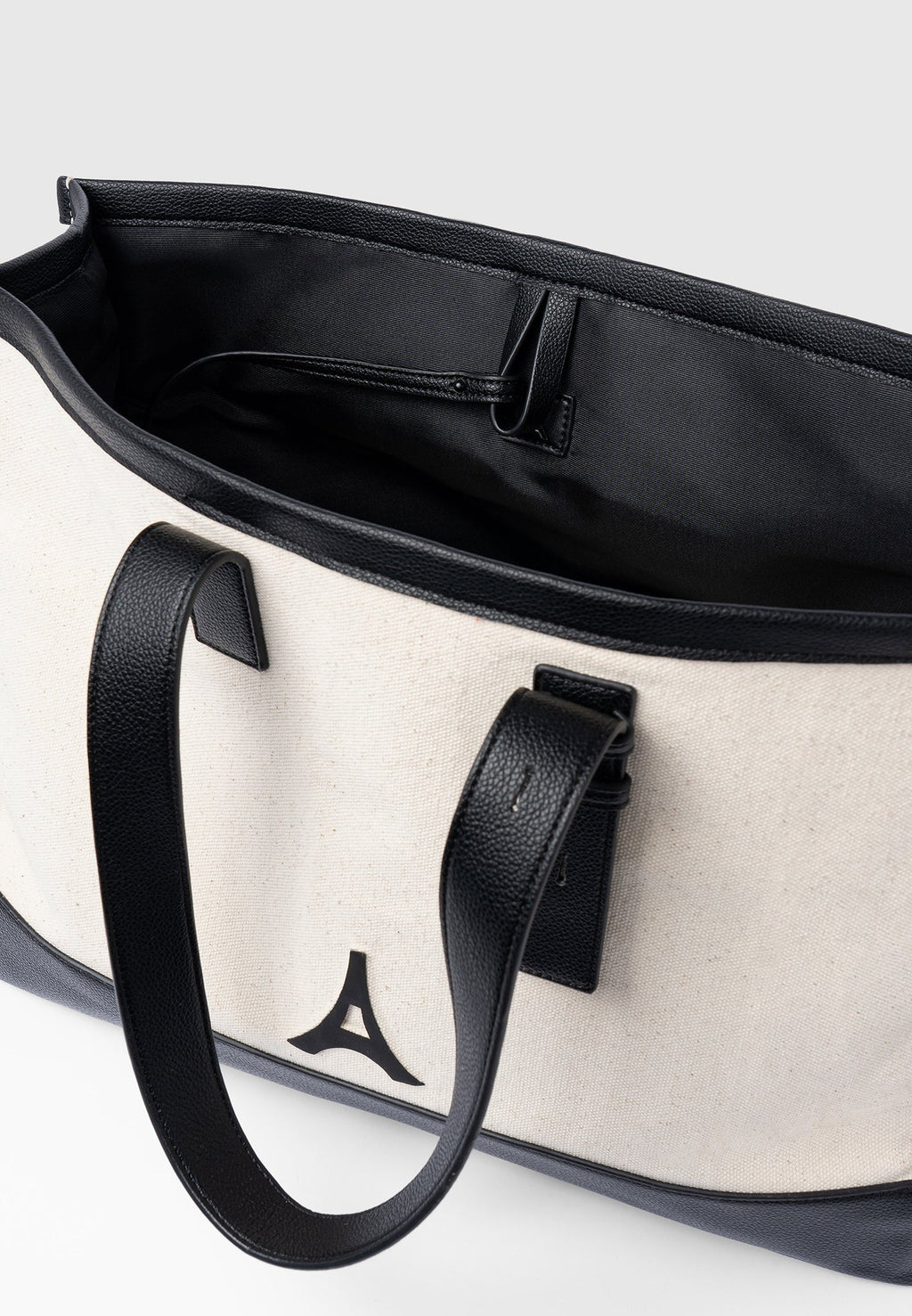 Eiffel Detail Canvas Tote Bag - Beige/Black