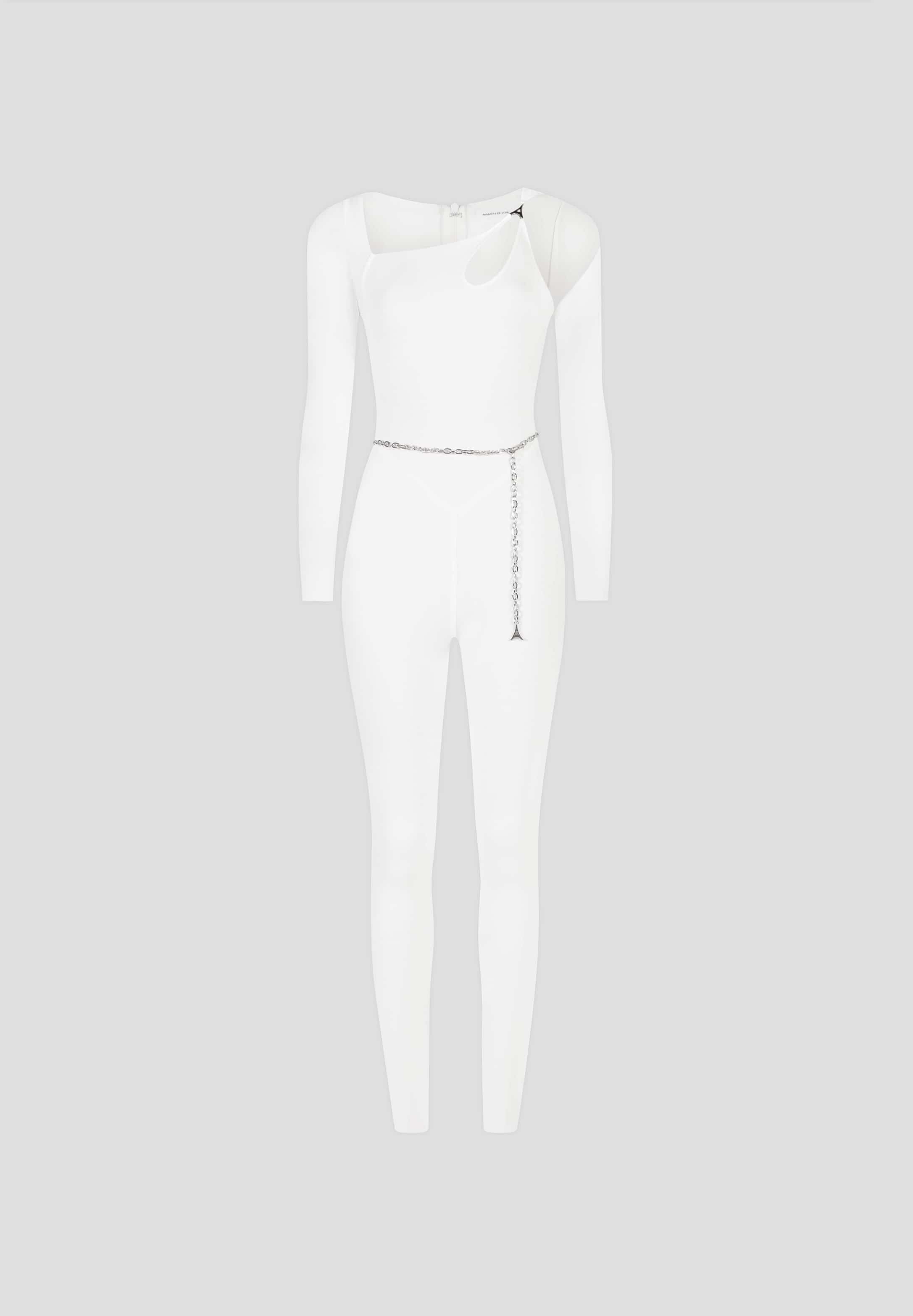 Eiffel Chain Detail Jumpsuit - Off White