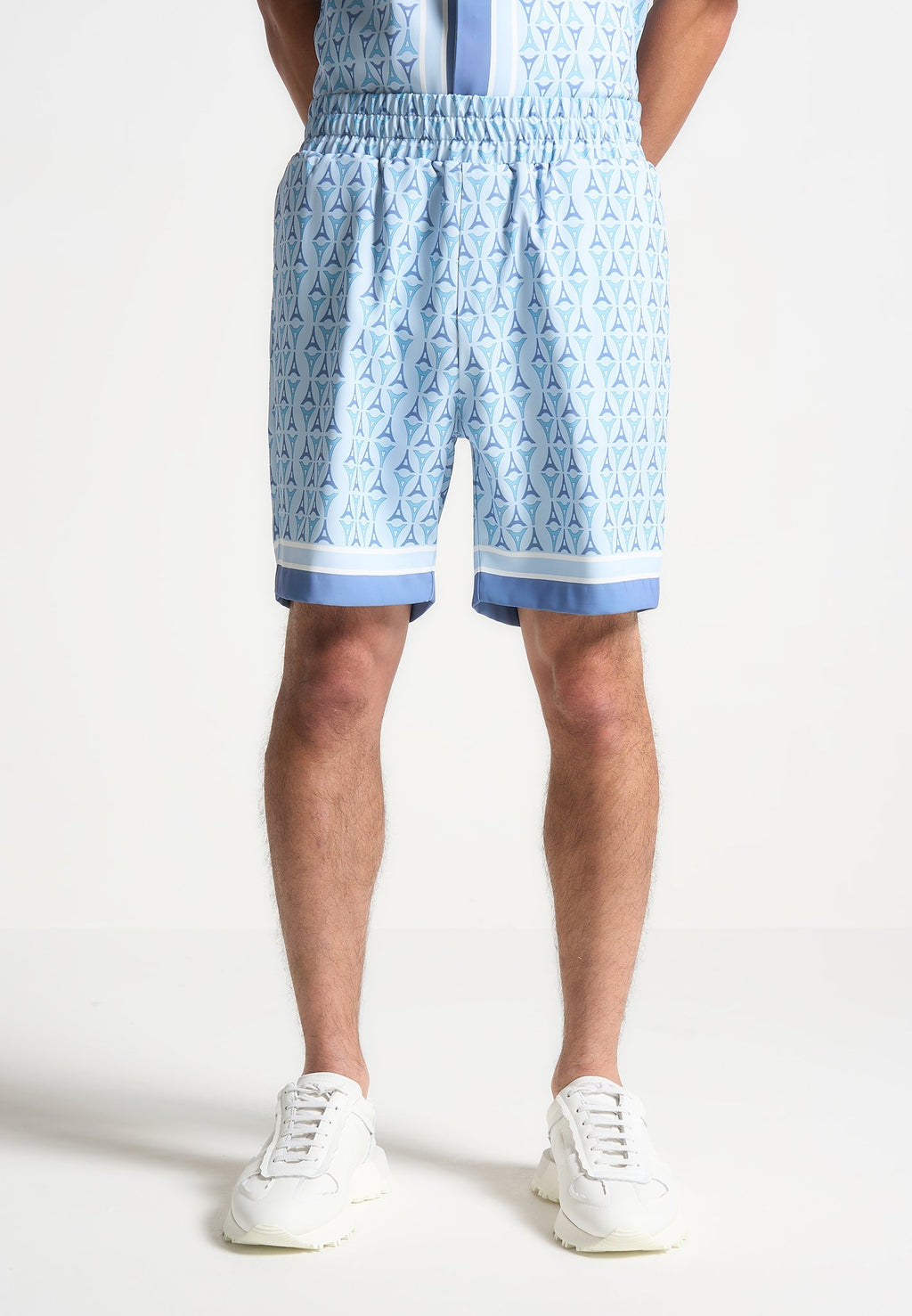 Eiffel Monogram Shorts - Blue