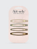 Enamel Snap Clips in Eucalyptus by Kitsch