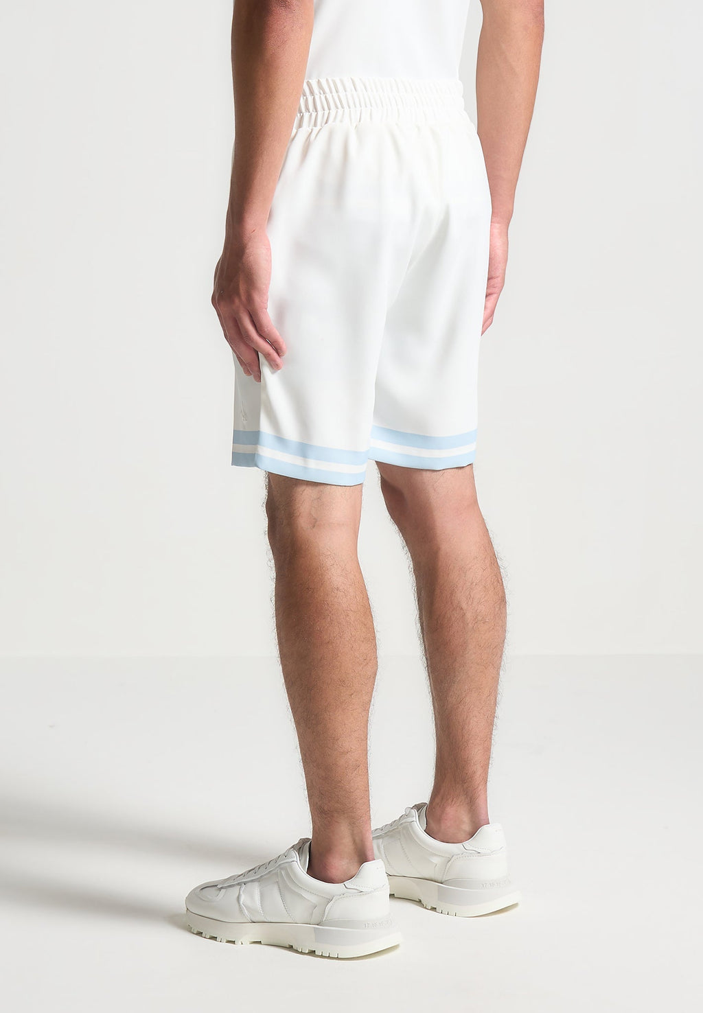 Floral Border Shorts - Blue