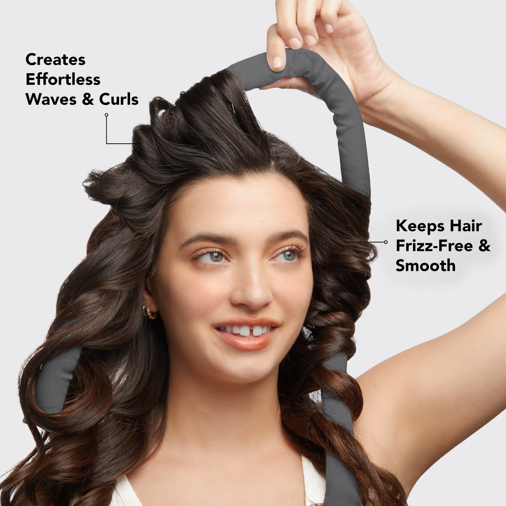 Satin Heatless Curling Set in Charcoal by Kitsch