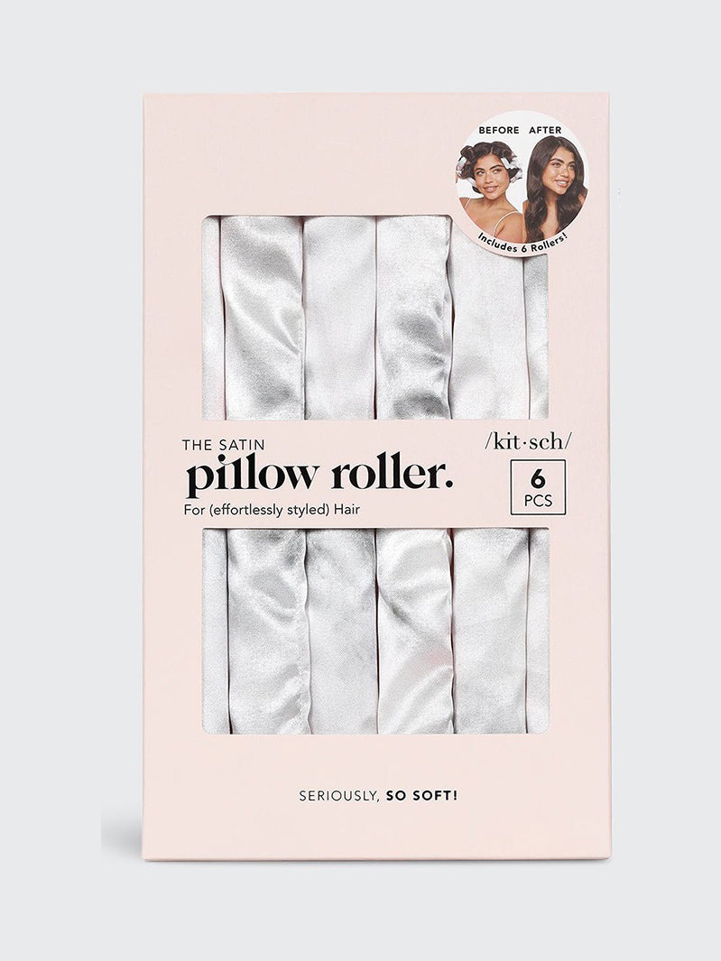 Kitsch Satin Heatless Pillow Rollers in Marble