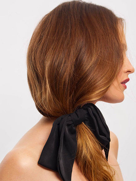 Kitsch Recycled Fabric Bow Hair Clip in Black