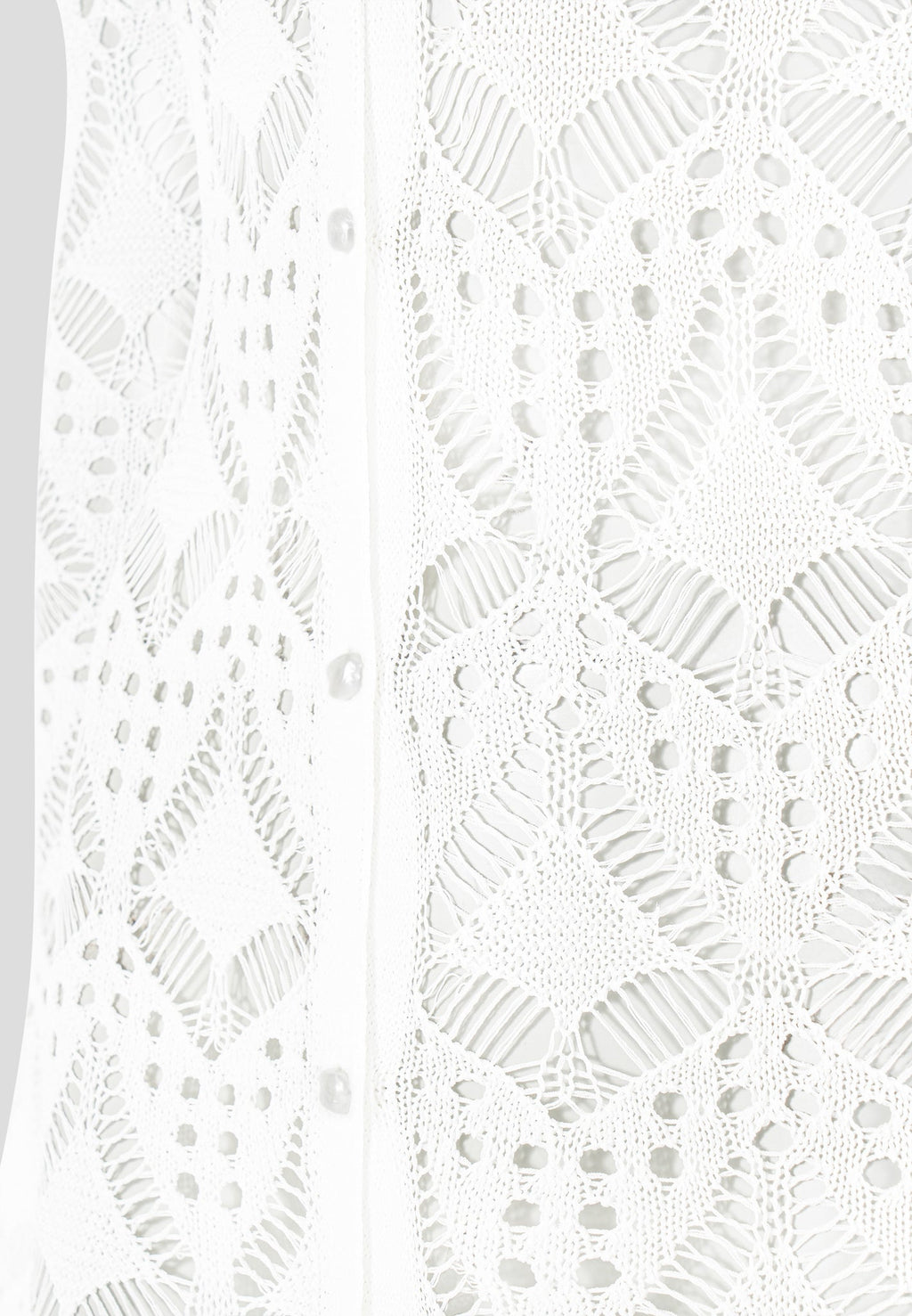 Knit Longline Cover Up Cardigan - Off White